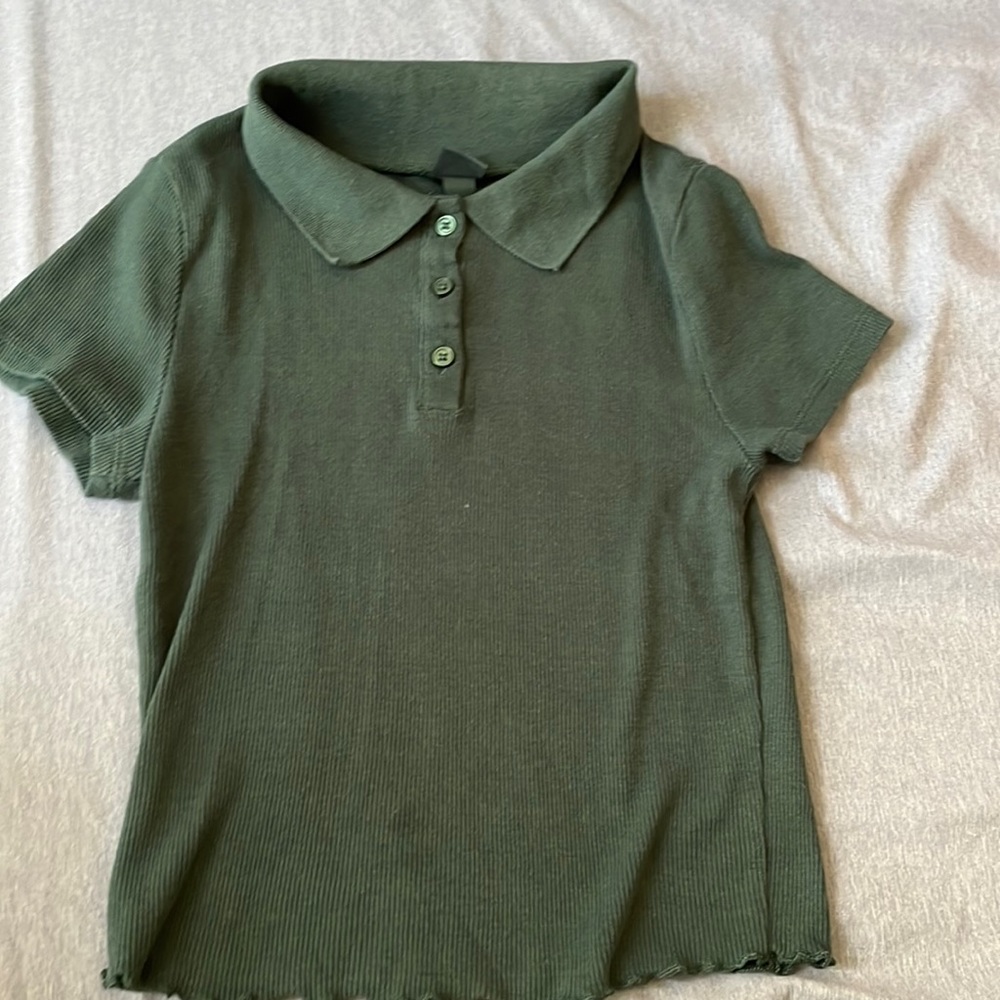 green collard shirt